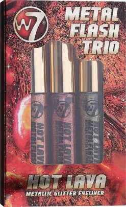 W7 Hot Lava Metallic Glitter Trio Eyeliner