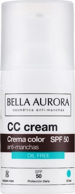 Bella Aurora CC Anti-Spot Cream SPF50 Oil Free