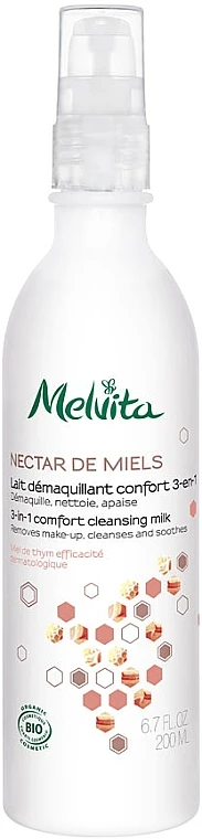Melvita Nectar De Miels Lait Demaquillant Confort 3-en-1